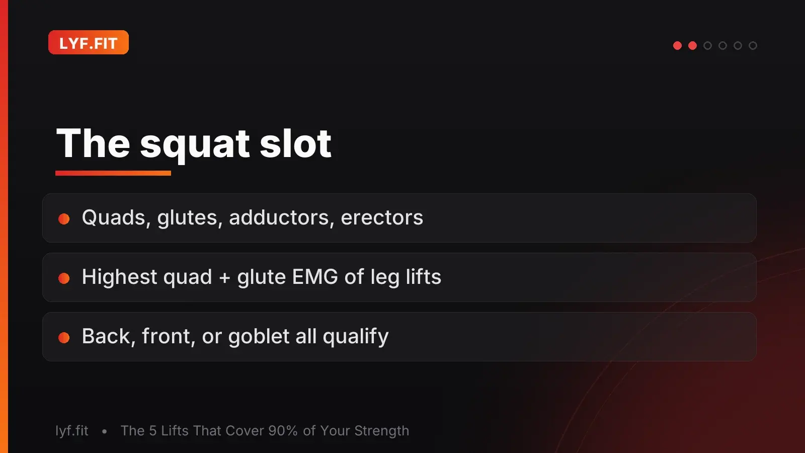 The squat slot