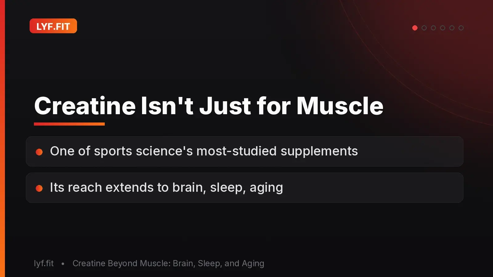Creatine Isn't Just for Muscle