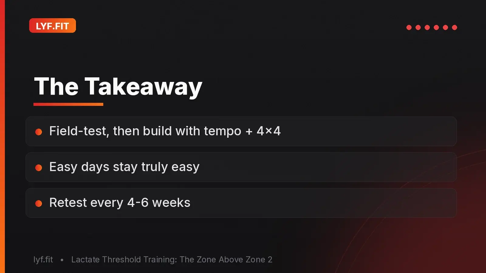 The Takeaway