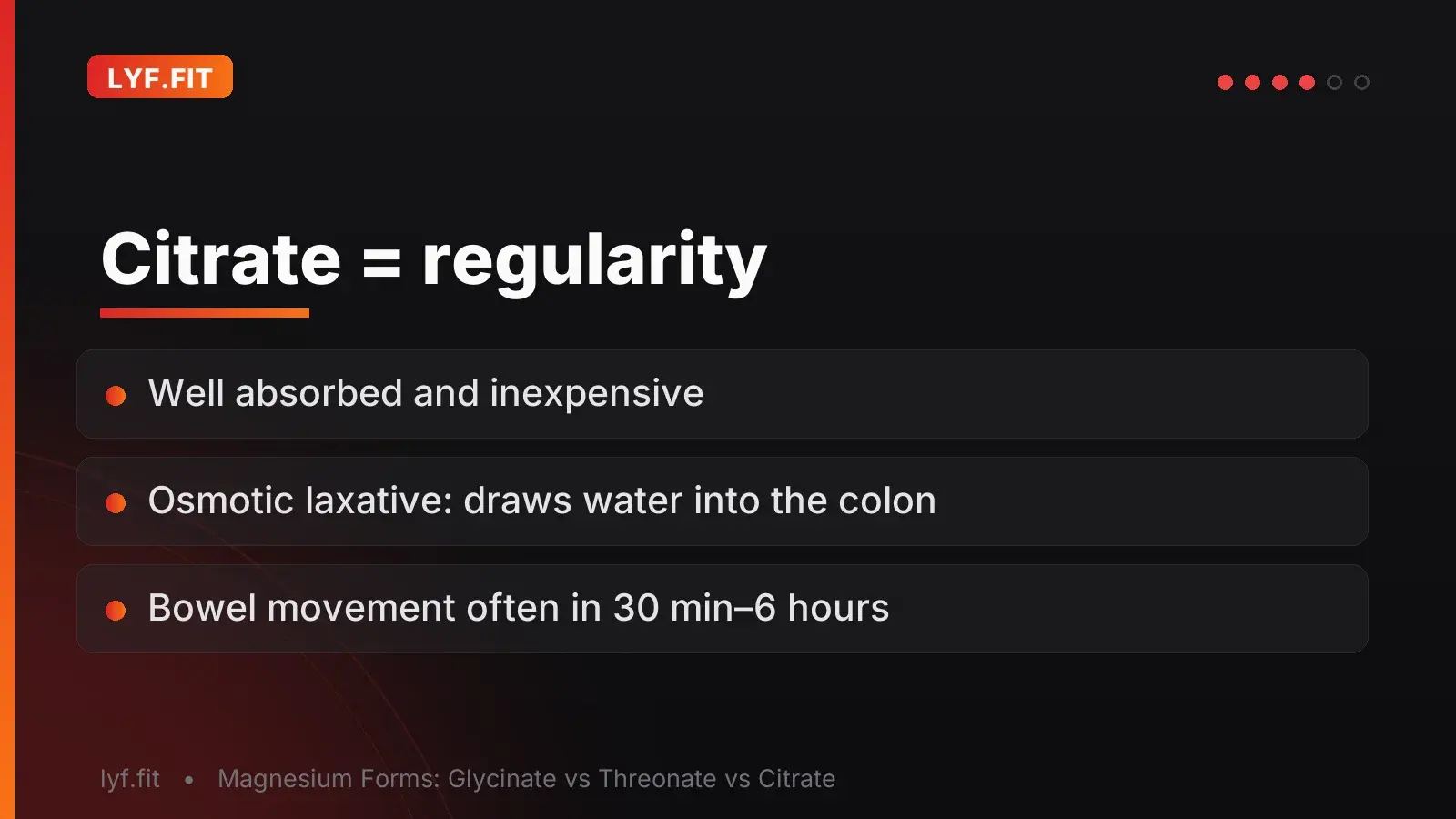 Citrate = regularity
