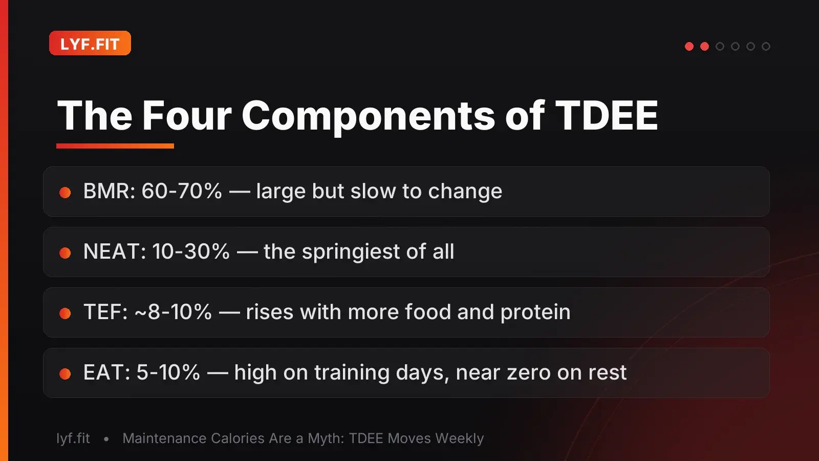 The Four Components of TDEE