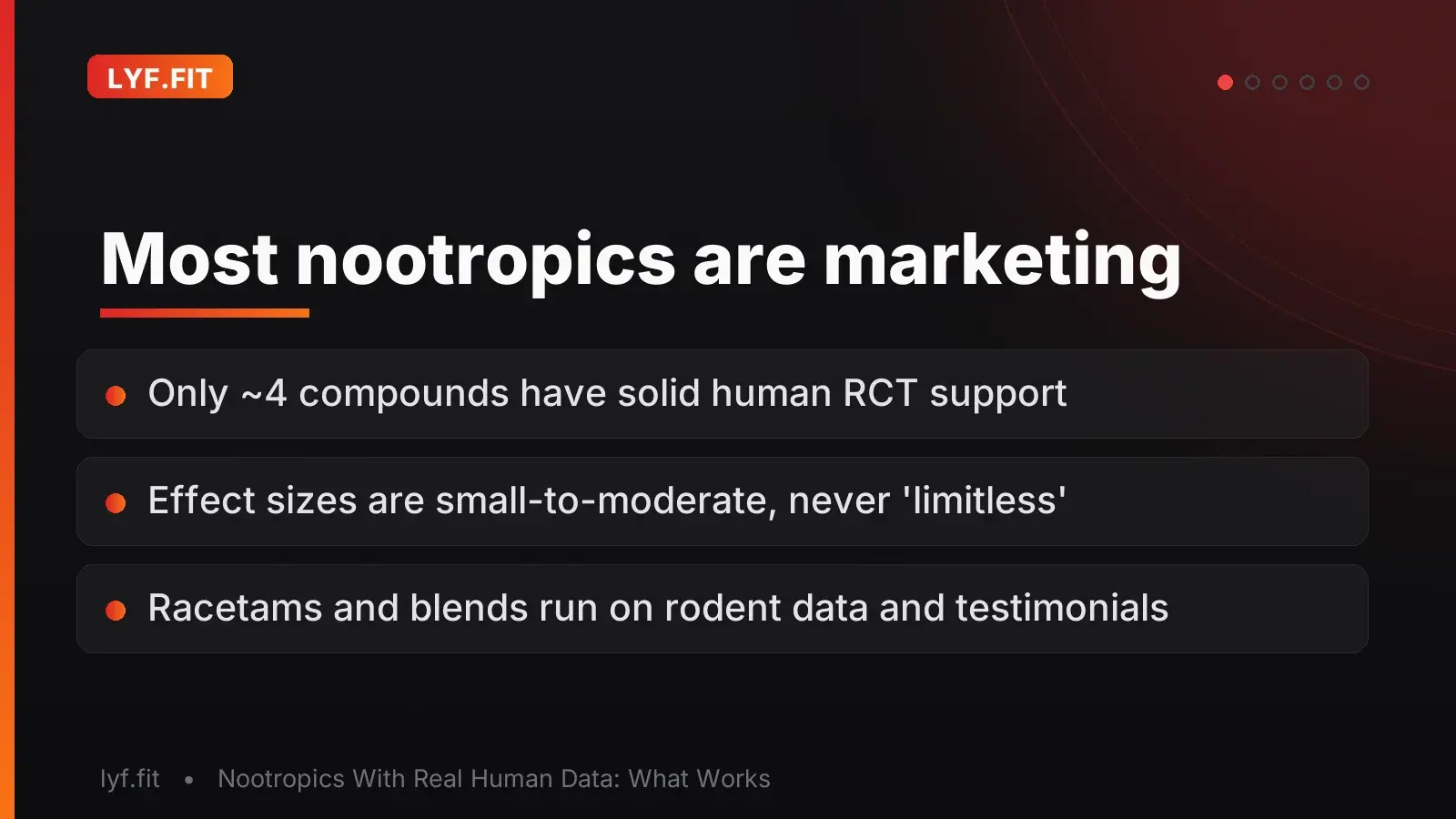 Most nootropics are marketing