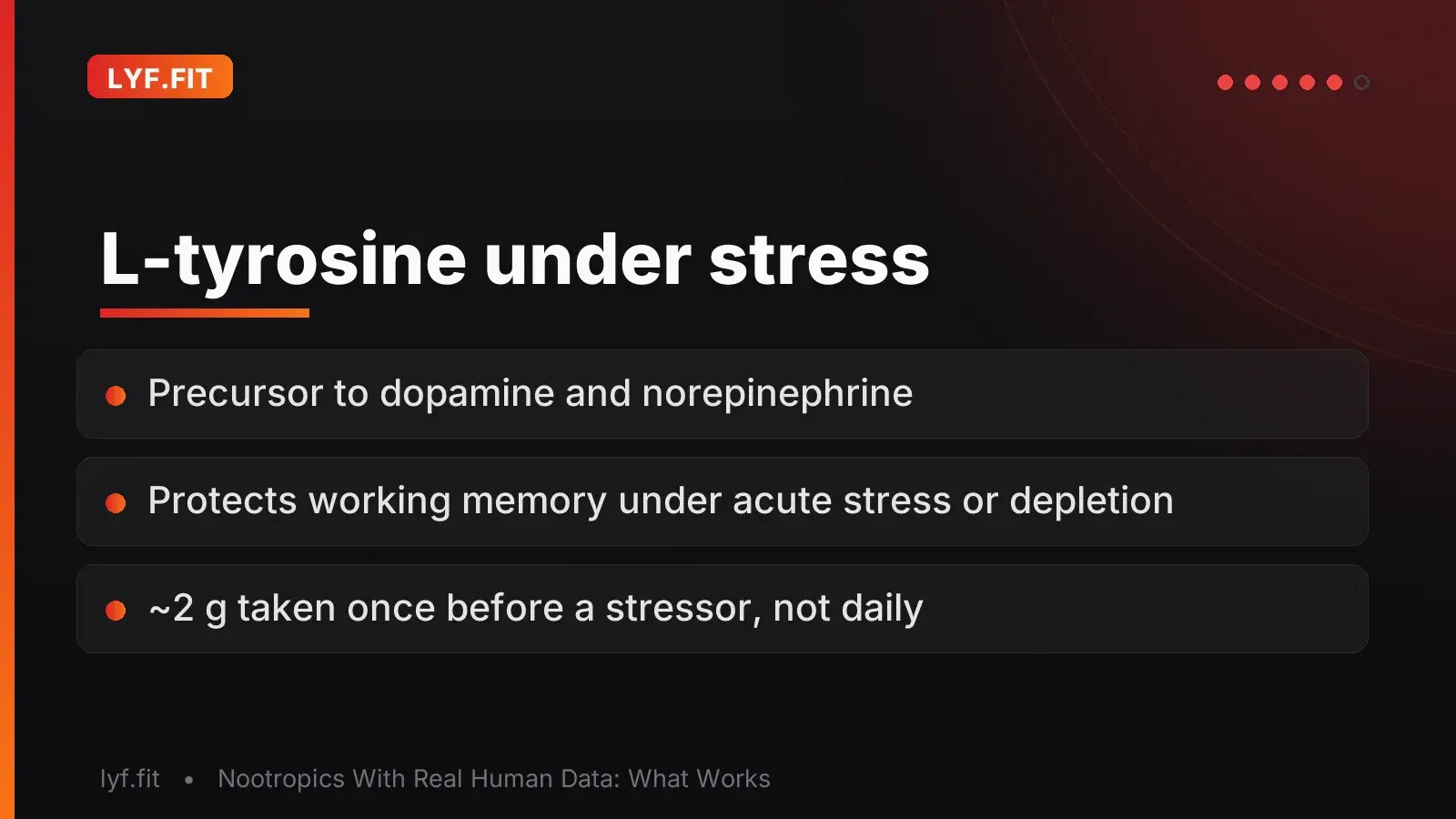 L-tyrosine under stress