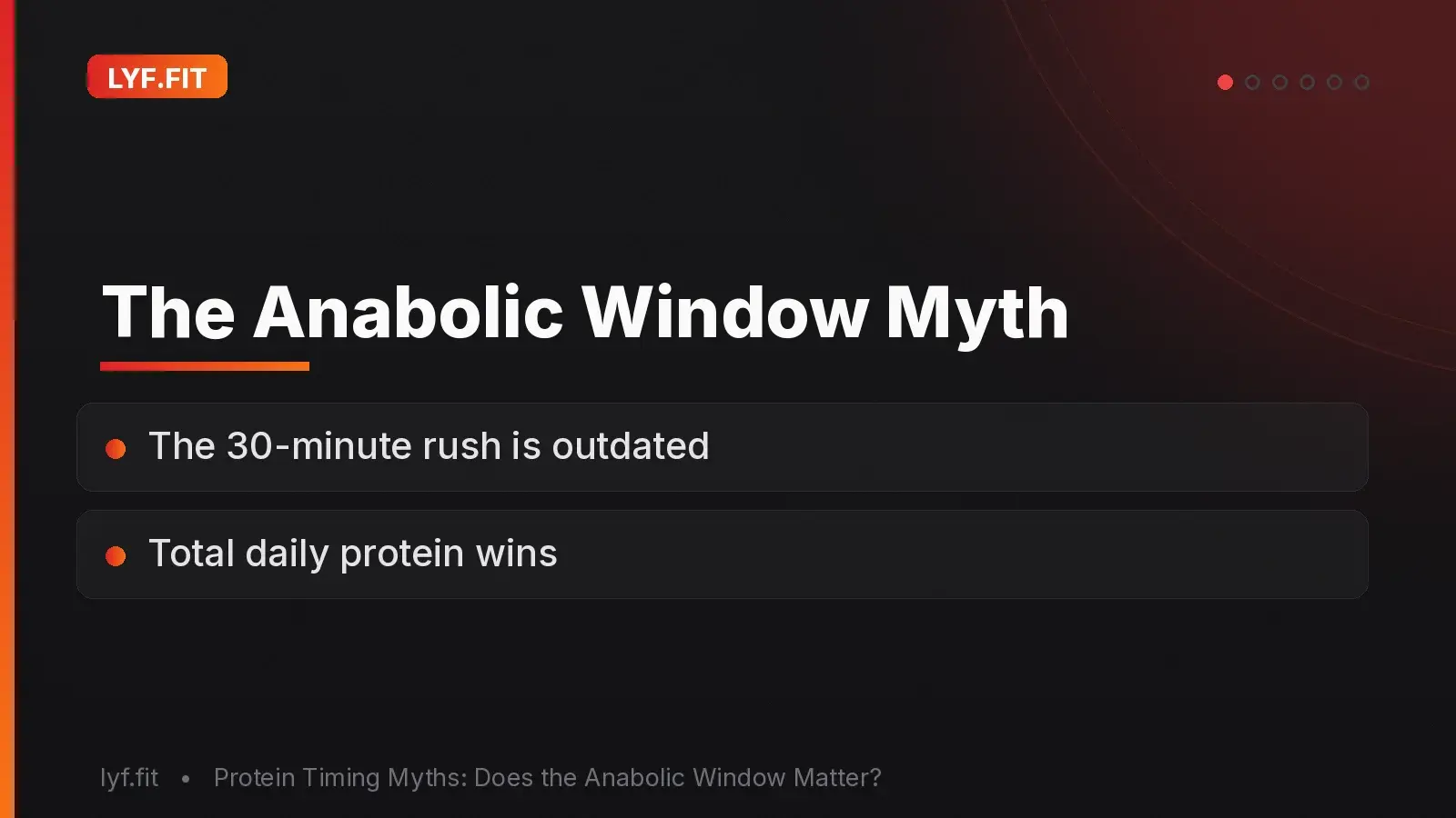 The Anabolic Window Myth