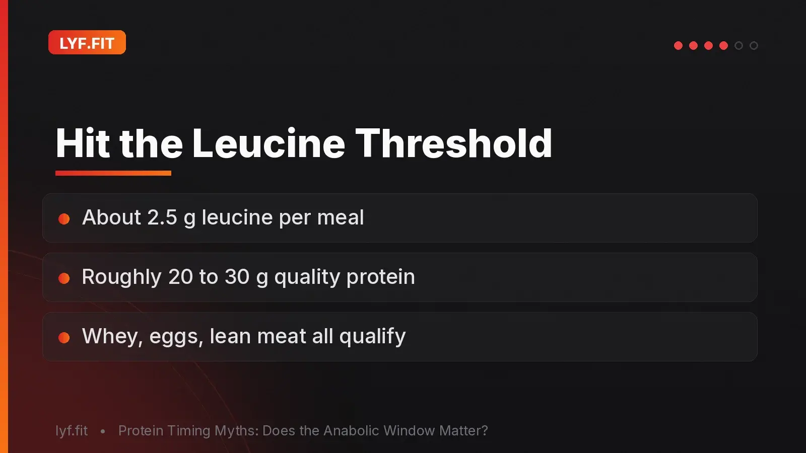 Hit the Leucine Threshold
