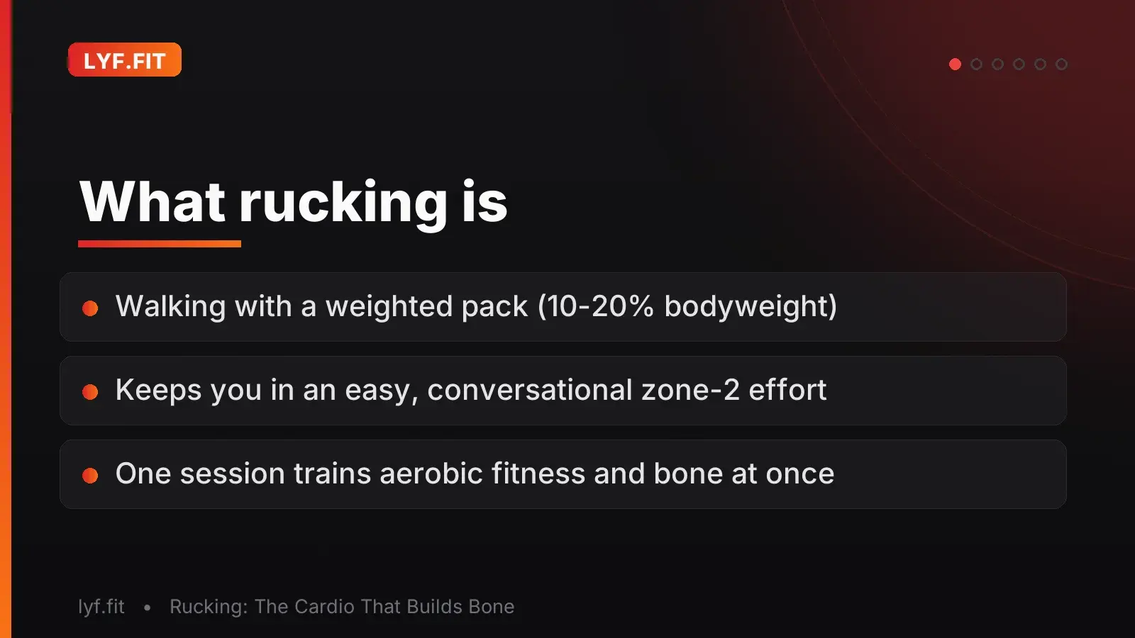 What rucking is
