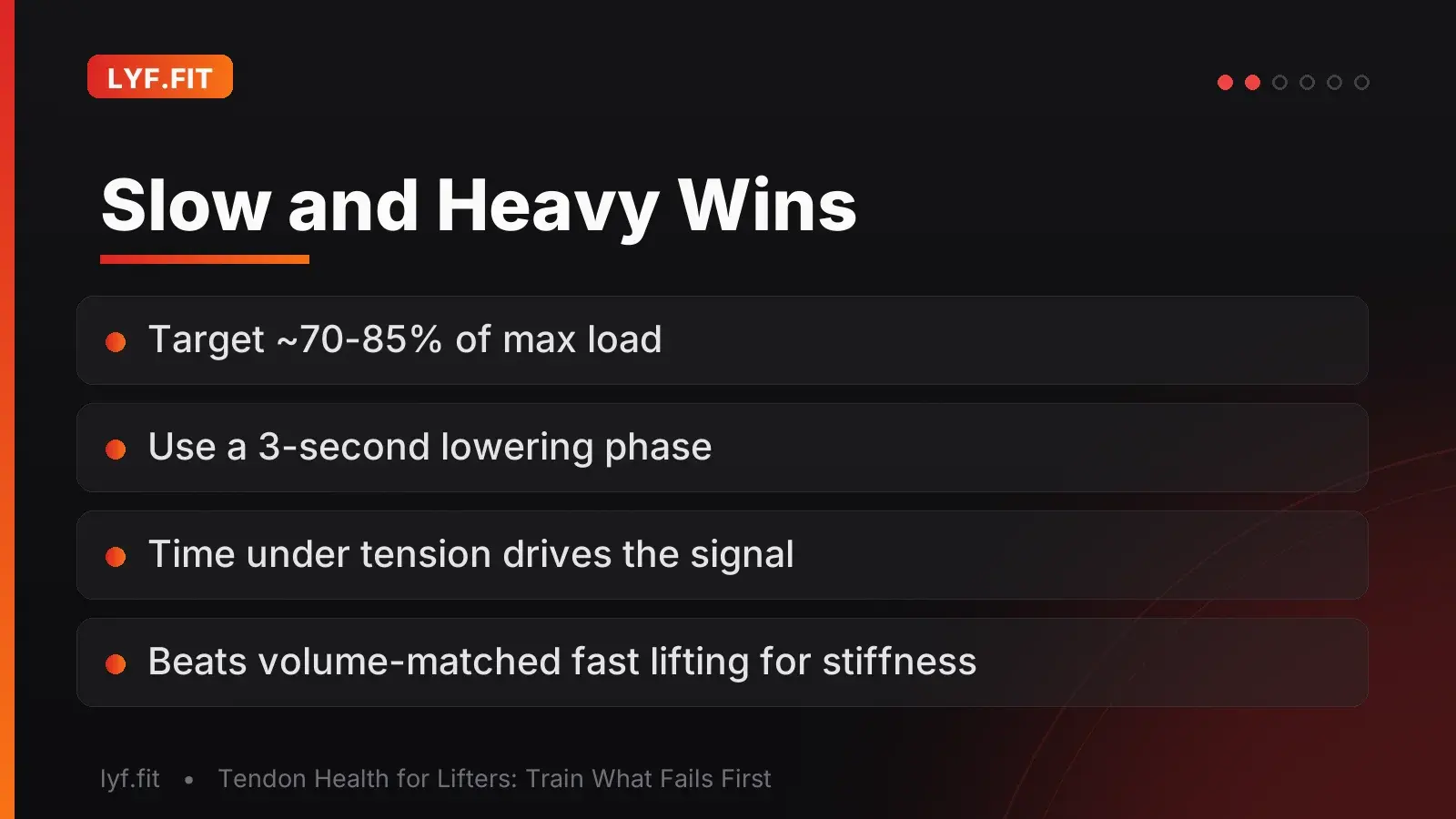 Slow and Heavy Wins
