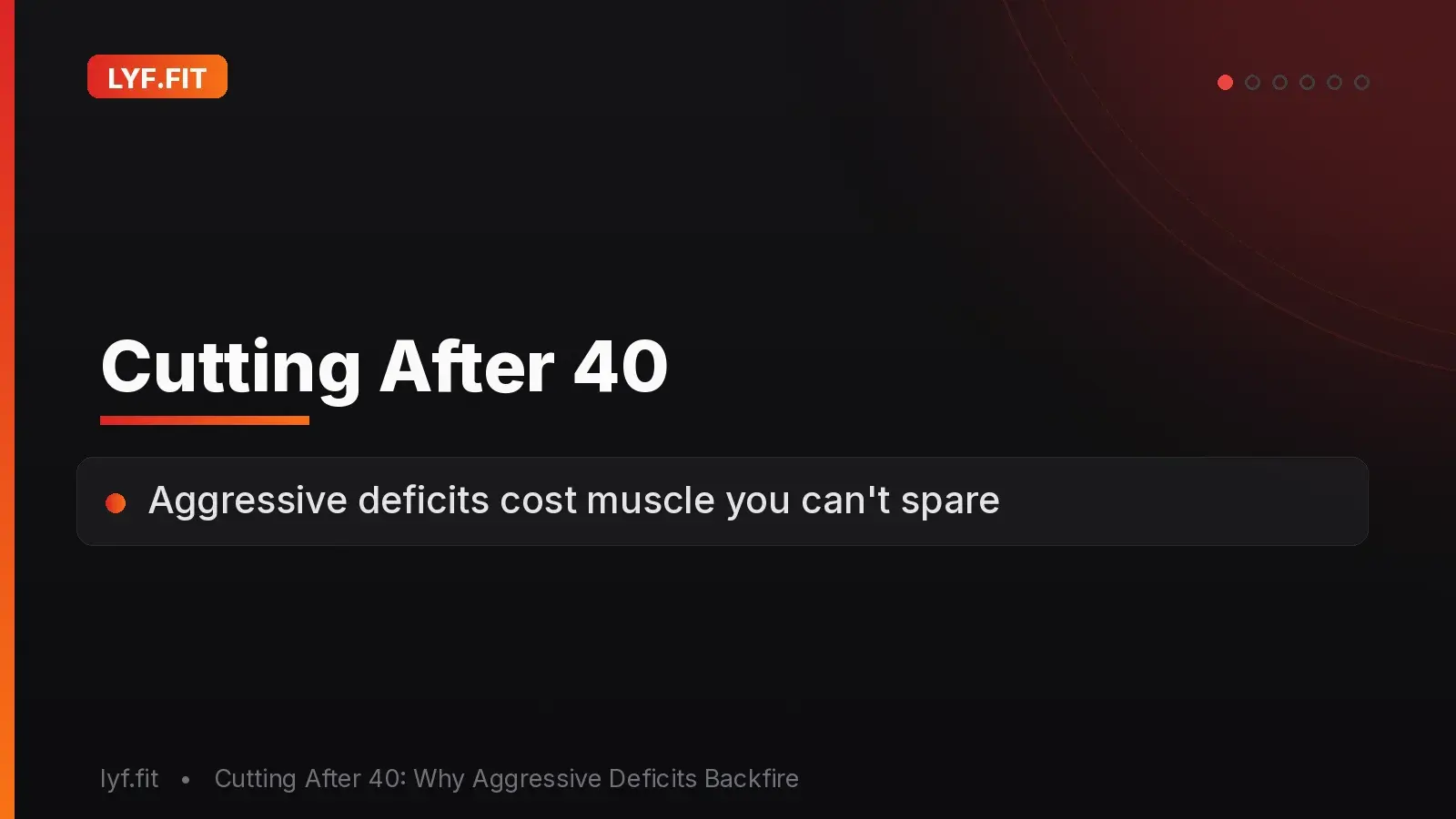 Cutting After 40