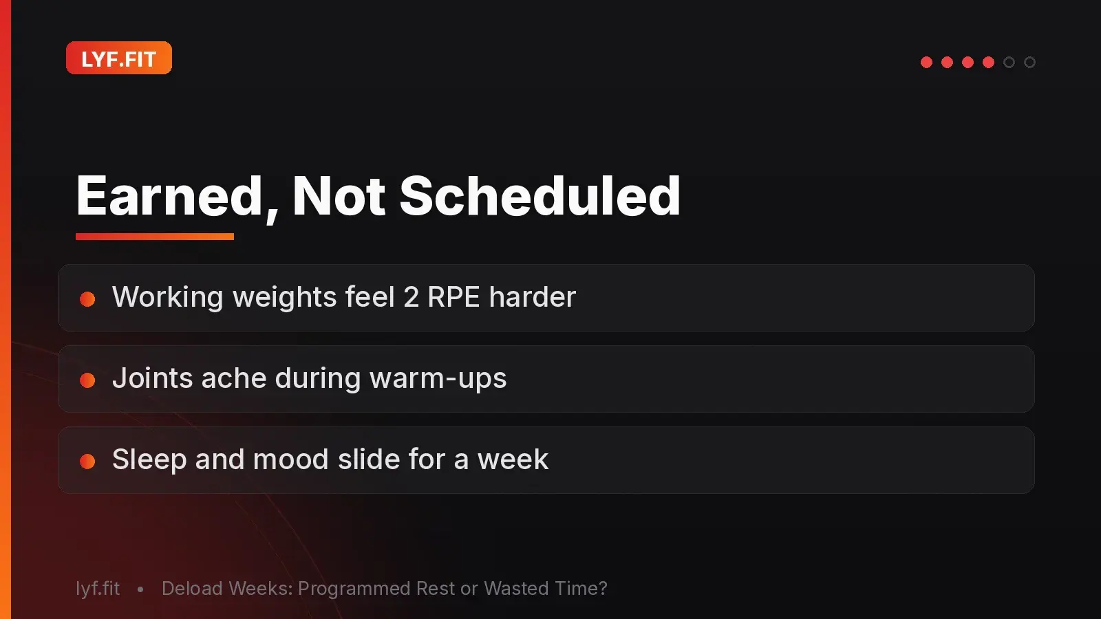 Earned, Not Scheduled