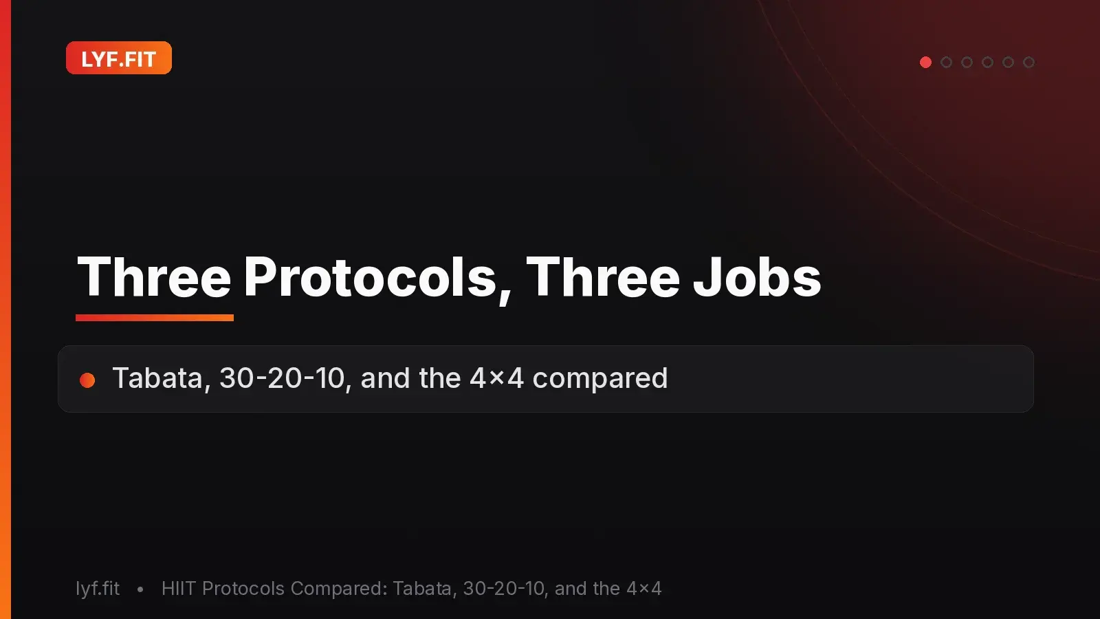 Three Protocols, Three Jobs