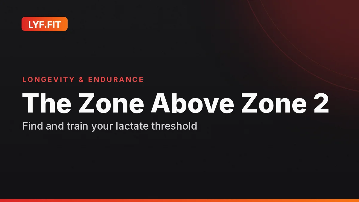 Lactate Threshold Training: The Zone Above Zone 2